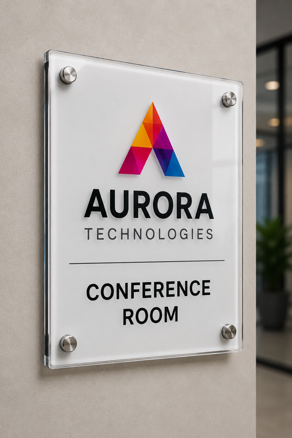 UV Printed Office Sign Board